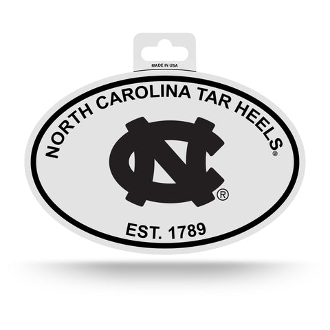 North Carolina Tar Heels Oval Decal Sticker NEW!! 3 x 5 Inches Free Shipping Black & White
