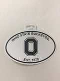 Ohio State Buckeyes Oval Decal Sticker NEW!! 3 x 5 Inches Free Shipping Black & White