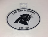 Carolina Panthers Oval Decal Sticker NEW!! 3 x 5 Inches Free Shipping Black & White