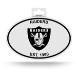 Las Vegas Raiders Oval Decal Sticker NEW!! 3 x 5 Inches Free Shipping Black & White