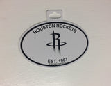 Houston Rockets Oval Decal Sticker NEW!! 3 x 5 Inches Free Shipping Black & White