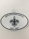 New Orleans Saints Oval Decal Sticker NEW!! 3 x 5 Inches Free Shipping Black & White