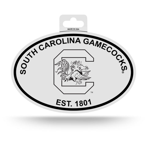 South Carolina Gamecocks Oval Decal Sticker NEW!! 3 x 5 Inches Free Shipping Black & White