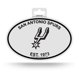 San Antonio Spurs Oval Decal Sticker NEW!! 3 x 5 Inches Free Shipping Black & White