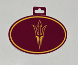 Arizona State Sun Devils Oval Decal Full Color Sticker NEW!! 3 x 5 Inches Free Shipping