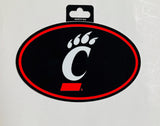 Cincinnati Bearcats Oval Decal Full Color Sticker NEW!! 3 x 5 Inches Free Shipping