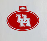 Houston Cougars Oval Decal Full Color Sticker NEW!! 3 x 5 Inches Free Shipping