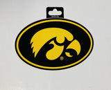 Iowa Hawkeyes Oval Decal Full Color Sticker NEW!! 3 x 5 Inches Free Shipping