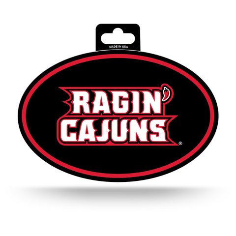 Louisiana Ragin Cajuns Oval Decal Full Color Sticker NEW!! 3 x 5 Inches Free Shipping