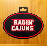 Louisiana Ragin Cajuns Oval Decal Full Color Sticker NEW!! 3 x 5 Inches Free Shipping