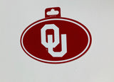 Oklahoma Sooners Oval Decal Full Color Sticker NEW!! 3 x 5 Inches Free Shipping