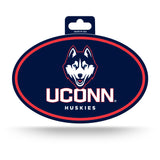 UCONN Huskies Oval Decal Full Color Sticker NEW!! 3 x 5 Inches Free Shipping