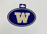 Washington Huskies Oval Decal Full Color Sticker NEW!! 3 x 5 Inches Free Shipping