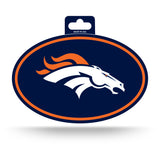 Denver Broncos Oval Decal Full Color Sticker NEW!! 3 x 5 Inches Free Shipping