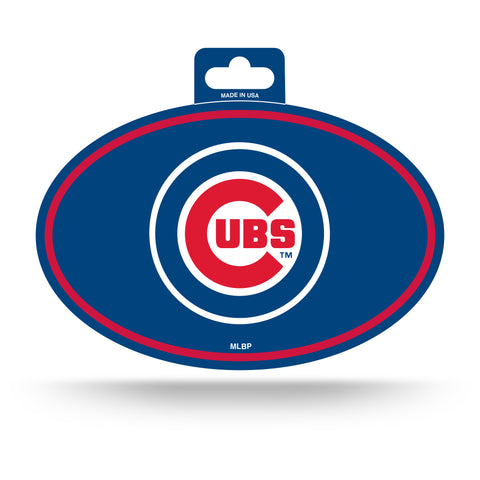 Chicago Cubs Oval Decal Full Color Sticker NEW!! 3 x 5 Inches Free Shipping