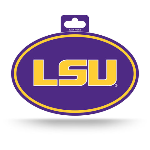 LSU Tigers Oval Decal Full Color Sticker NEW!! 3 x 5 Inches Free Shipping