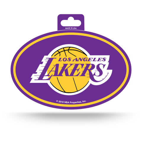 Los Angeles Lakers Oval Decal Full Color Sticker NEW!! 3 x 5 Inches Free Shipping