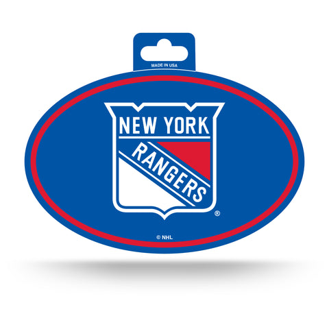 New York Rangers Oval Decal Full Color Sticker NEW!! 3 x 5 Inches Free Shipping