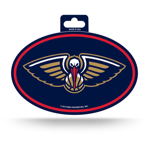 New Orleans Pelicans Oval Decal Full Color Sticker NEW!! 3 x 5 Inches Free Shipping