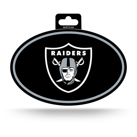 Oakland Raiders Oval Decal Full Color Sticker NEW!! 3 x 5 Inches Free Shipping