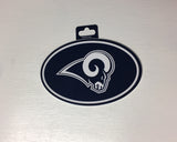 Los Angeles Rams Oval Decal Full Color Sticker NEW!! 3 x 5 Inches Free Shipping