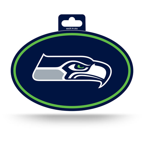 Seattle Seahawks Oval Decal Full Color Sticker NEW!! 3 x 5 Inches Free Shipping