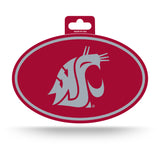 Washington State Cougars Oval Decal Full Color Sticker NEW!! 3 x 5 Inches Free Shipping