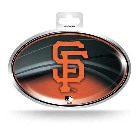 San Francisco Giants Metallic Oval Decal Full Color Sticker NEW!! 3 x 5 Inches Free Shipping