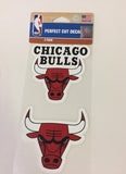 Chicago Bulls Set of 2 Die Cut Decal Stickers Perfect Cut Free Shipping