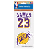 Lebron James Set of 2 Die Cut Decal Stickers Perfect Cut Free Shipping Lakers