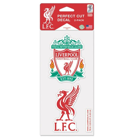 Liverpool FC Set of 2 Die Cut Decal Stickers Perfect Cut Free Shipping