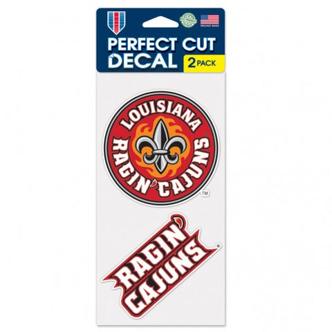Louisiana Ragin Cajuns Set of 2 Die Cut Decal Stickers Perfect Cut Free Shipping