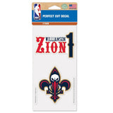 Zion Williamson Set of 2 Die Cut Decal Stickers Perfect Cut Free Ship Pelicans