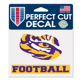 LSU Tigers Football Die Cut Decal Stickers Perfect Cut 3x4 inches