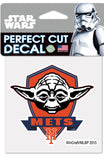 New York Mets Star Wars Yoda Perfect Cut Die Cut Decal Sticker 3x3 Inches