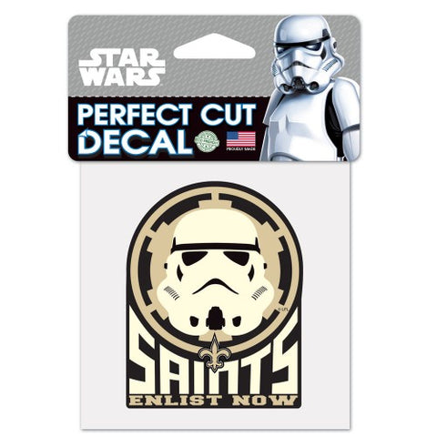New Orleans Saints Star Wars Enlist Now Perfect Cut Die Cut Decal Sticker 3x2 Inches