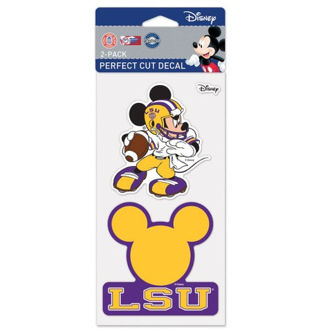 LSU Tigers Disney Set of 2 Die Cut Decal Stickers Perfect Cut Free Shipping