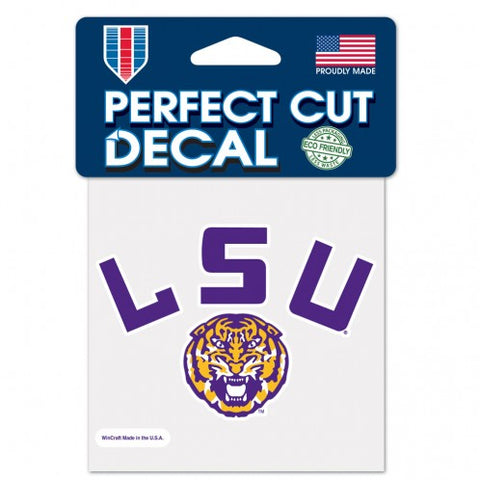 LSU Tigers Helmet Logo Die Cut Decal Stickers Perfect Cut 3x2 inches