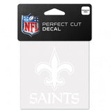 New Orleans Saints White Die Cut Decal Sticker 3x3 Perfect Cut Free Shipping