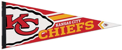 Kansas City Chiefs Premium Pennant Felt Wool NEW!! Free Shipping 12x30 Inches