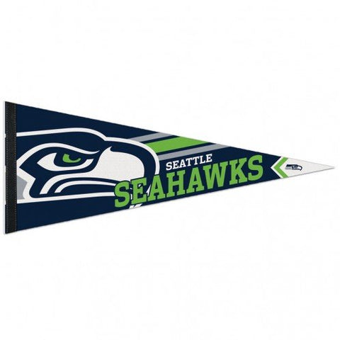 Seattle Seahawks Premium Pennant Felt Wool NEW!! Free Shipping 12x30 Inches