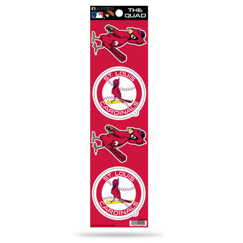 St. Louis Cardinals Retro Logos Set of 4 Decals Stickers 2x2 Inches Yeti Phone