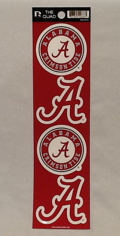 Alabama Crimson Tide Set of 4 Decals Stickers The Quad by Rico 2x2 Inches