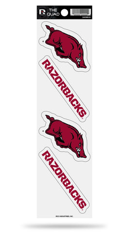 Arkansas Razorbacks Set of 4 Decals Stickers The Quad by Rico