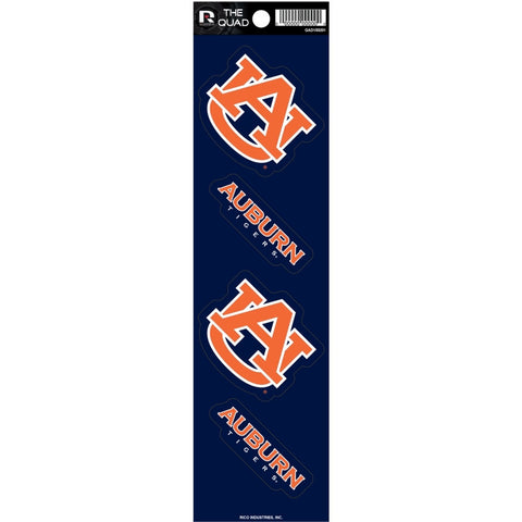 Auburn Tigers Set of 4 Decals Stickers The Quad by Rico 2x2 Inches