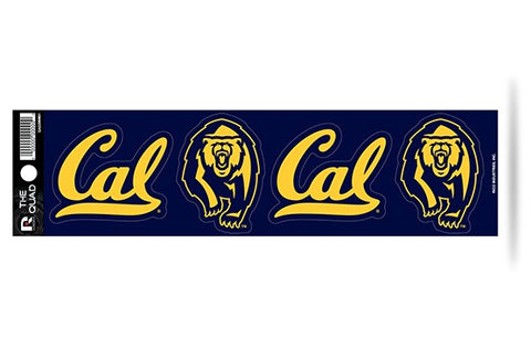CAL Golden Bears Set of 4 Decals Stickers The Quad by Rico 3x2 Inches