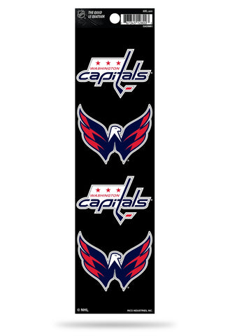 Washington Capitals Set of 4 Decals Stickers The Quad by Rico 2x2 Inches