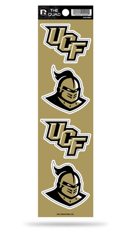 Central Florida Knights Set of 4 Decals Stickers The Quad by Rico 2x2 Inches UCF
