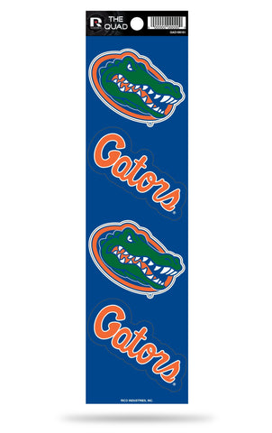 Florida Gators Set of 4 Decals Stickers The Quad by Rico 3x2 Inches