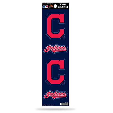 Cleveland Indians Set of 4 Decals Stickers The Quad by Rico 2x2 Inches
